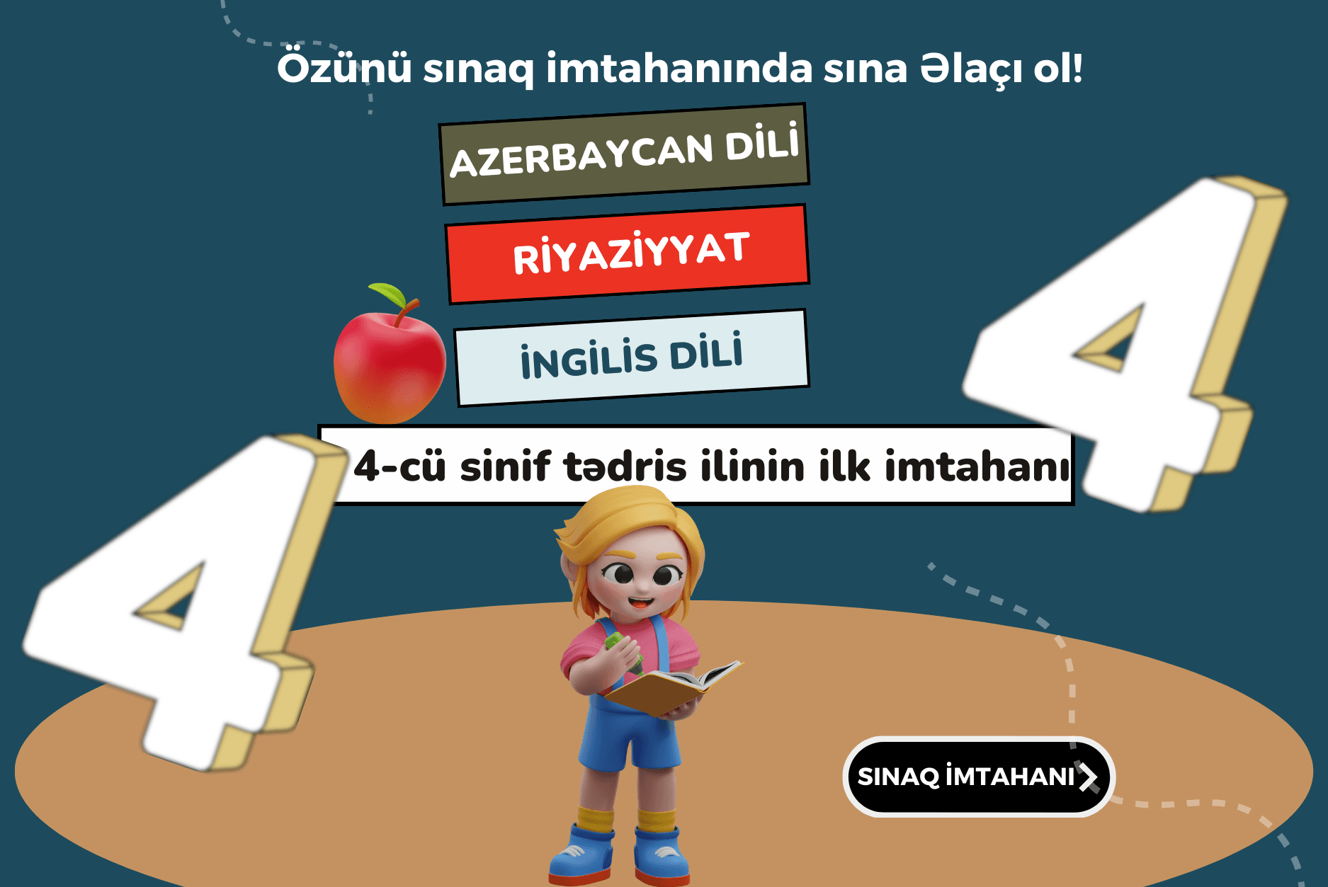 4-cü sinif tədris ilinin ilk sınaq imtahanı